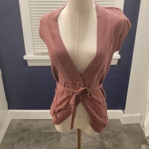 Elegant Mauve Cardigan Sweater